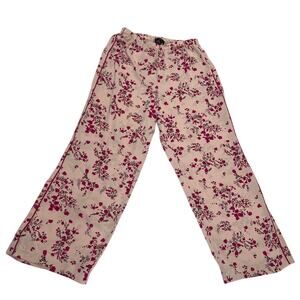 Re-Imagined by J.Crew Silky Pink Floral Pajama Pants Women's Size XS Loungewear